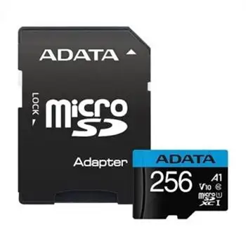 picture کارت حافظه microSDXC ای دیتا Premier کلاس 10 سرعت 100MBps ظرفیت 256 گیگابایت همراه با آداپتور SD