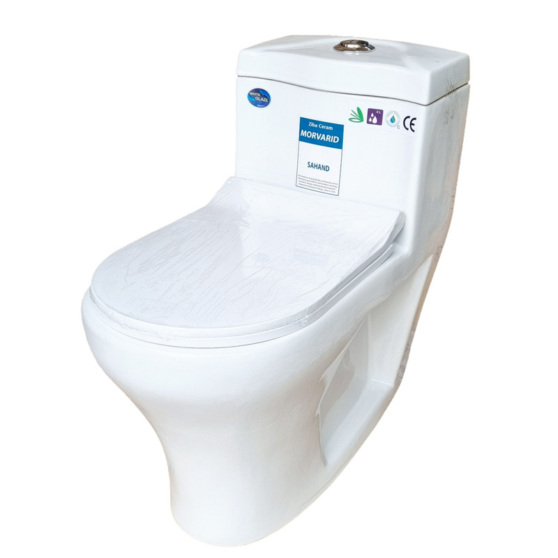 picture توالت فرنگی زیبا سرام مروارید مدل سهند انتی باکتریال 