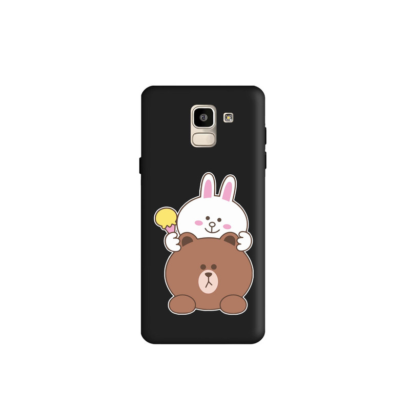 picture کاور قاب گارد طرح خرگوشی و خرسی کد s8216 مناسب برای گوشی موبایل سامسونگ Galaxy A6 2018