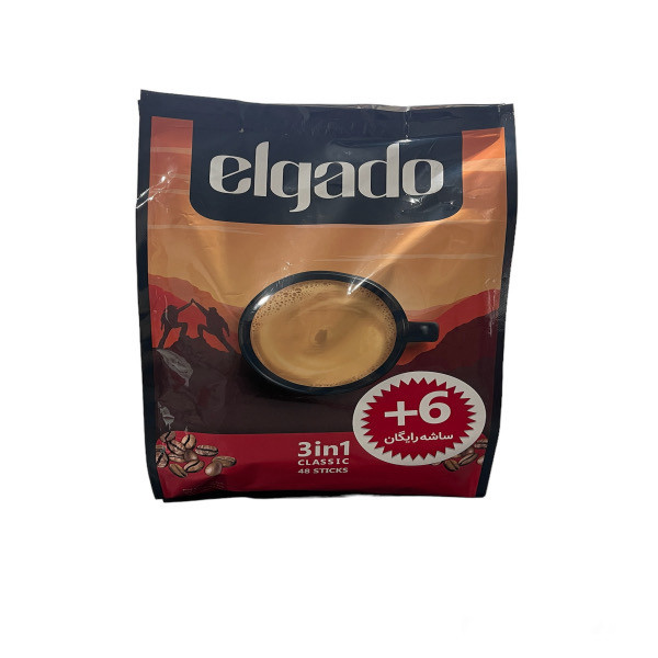 picture پودر قهوه فوری 3 در یک الگادو - 18 گرم بسته 54 عددی