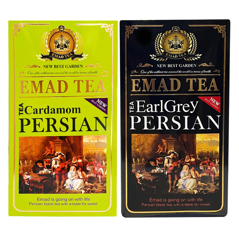 picture چای سیاه ایرانی عطری و چای هل عماد -400 گرم بسته 2 عددی