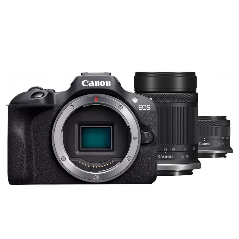 picture دوربین بدون آینه کانن مدل EOS R100 Mirroless به همراه لنز  45-18 و stm 210-55 