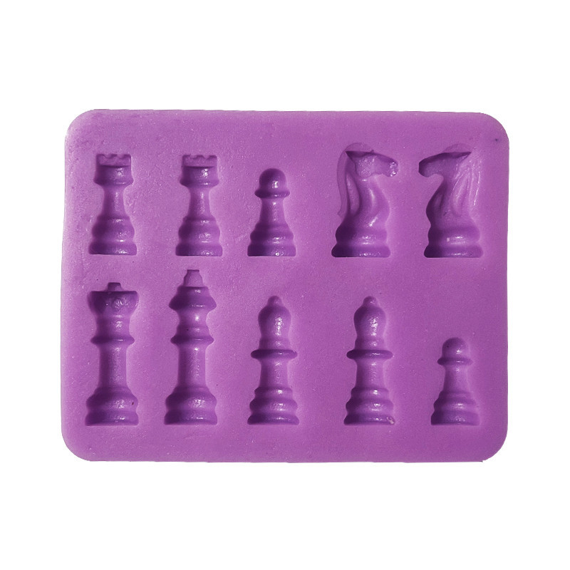 picture قالب شکلات مدل مالد فوندانت طرح مولد شطرنج کد M11