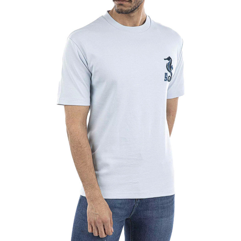 picture تی شرت آستین کوتاه مردانه جوتی جینز مدل یقه گرد کد 1551390 رنگ آبی روشن