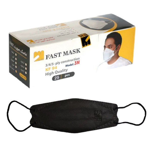 picture ماسک تنفسی فست مدل سه بعدی 5 لایه (Kf94) بسته 25 عددی
