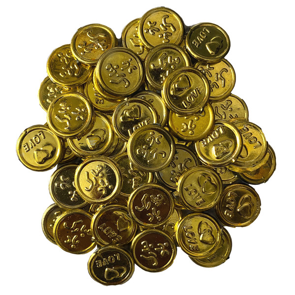 سکه تزیینی مدل مبارک باد بسته 50 عددی 3746500
