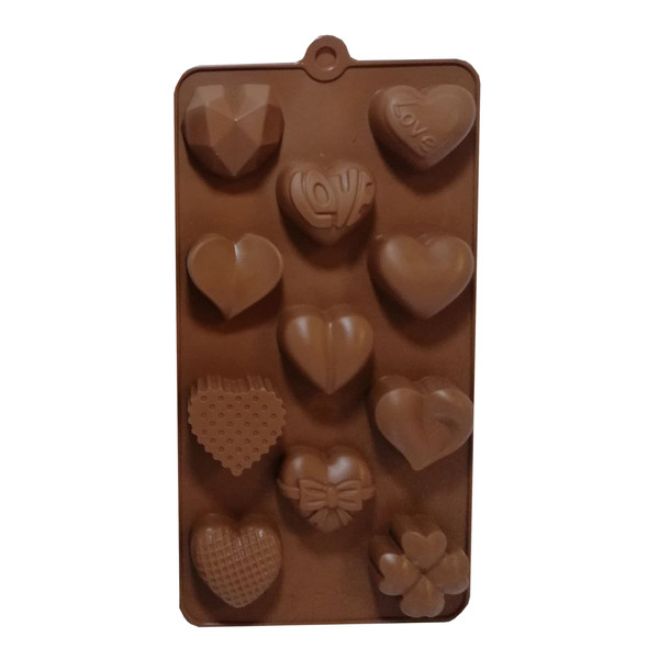picture قالب شکلات مدل سیلیکونی طرح قلب 