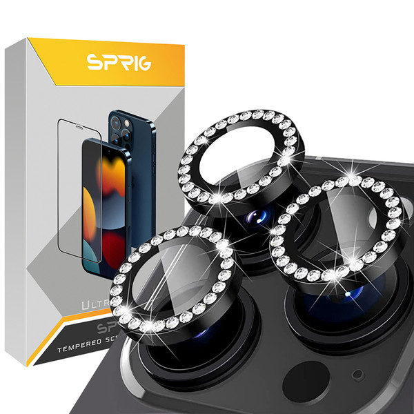 محافظ لنز دوربین اسپریگ مدل Ring metal Diamond مناسب برای گوشی موبایل اپل Iphone 13 Pro / 13 Pro max 3869374