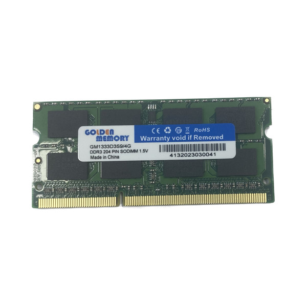 رم لپ تاپ DDR3 تک کاناله 1333 مگاهرتز 10600s گلدن مموری مدلGM1333D3S9/4G ظرفیت 4 گیگابایت 4103889