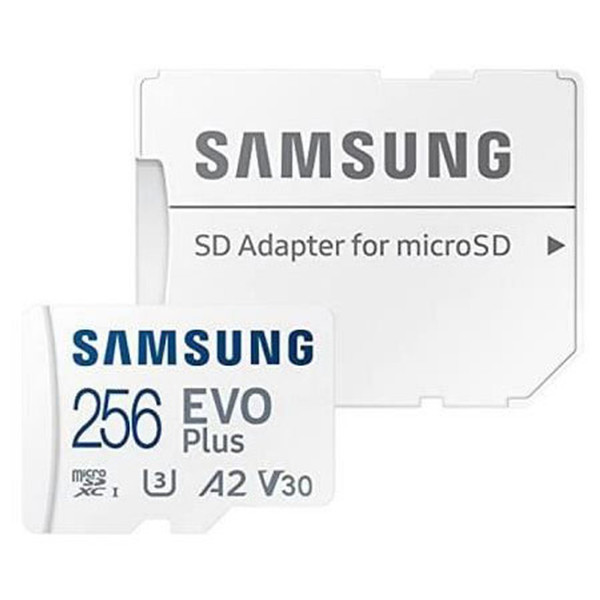 picture کارت حافظه microSDXC سامسونگ مدل Evo Plus A2 V10 کلاس 10 استاندارد UHS-I U3 سرعت 130MBps به همراه آداپتور SD ظرفیت 256 گیگابایت