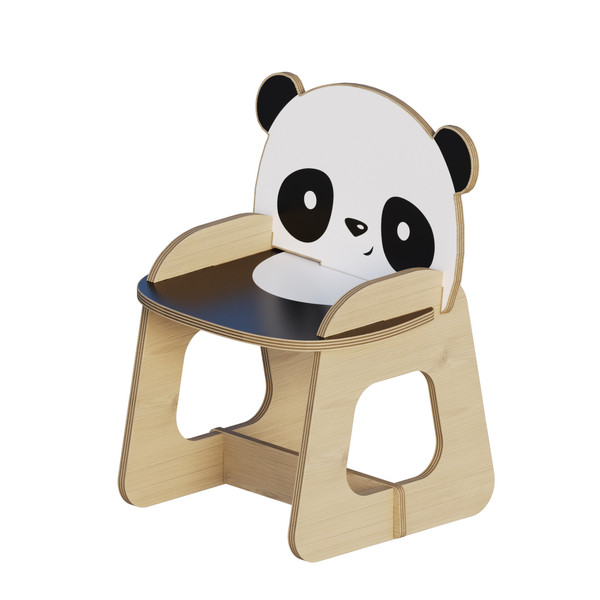 صندلی کودک مدل باغ وحش چوبی پاندا 4252034