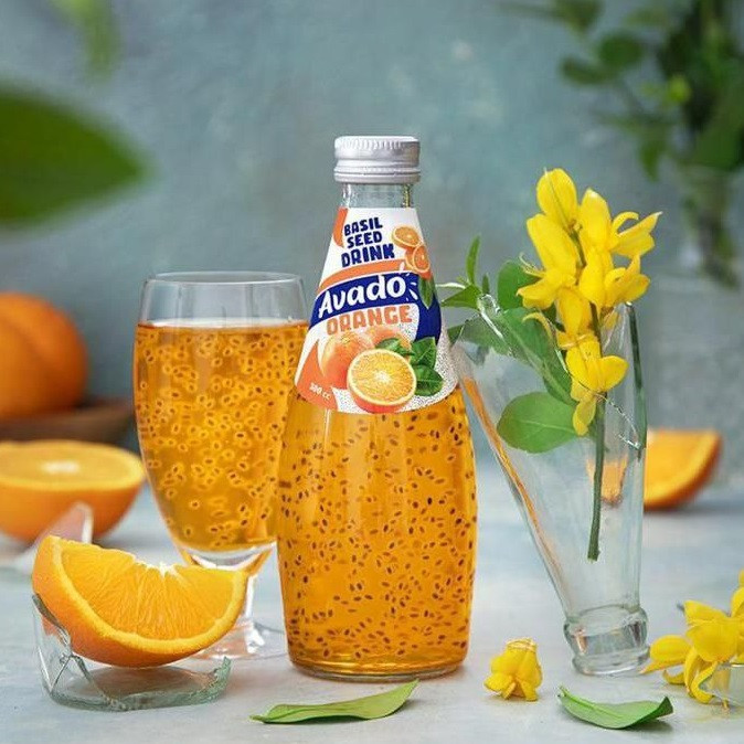picture نوشیدنی تخم شربتی پرتقال آوادو - 300 میلی لیتر بسته 12 عددی