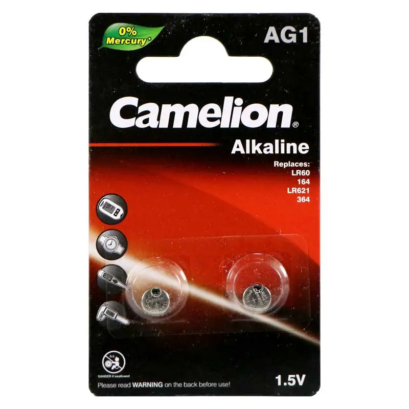 picture باتری سکه ای Camelion Alkaline AG1 بسته دو عددی