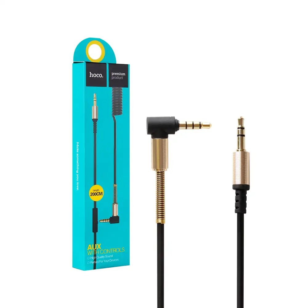 picture کابل aux فنری هوکو Cable 3.5mm to 3.5mm “UPA02” audio AUX