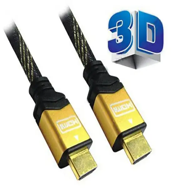 picture کابل HDMI سرپوش طلایی سه بعدی 5 متر فرانت مدل FN-HCB050