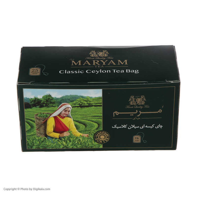 picture چای سیاه کیسه ای سیلان کلاسیک گل مریم بسته 25 عددی