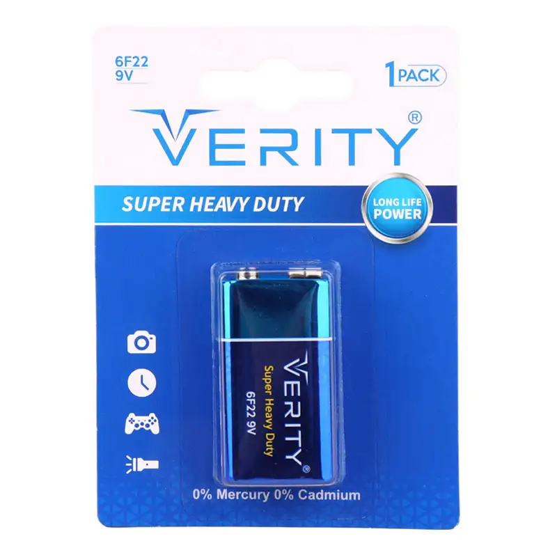 picture باتری کتابی Verity Super Heavy Duty 6F22 9V
