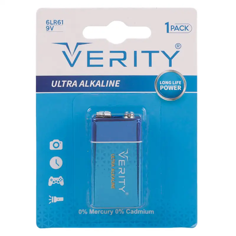 picture باتری کتابی Verity Ultra Alkaline Duty 6LR61 9V