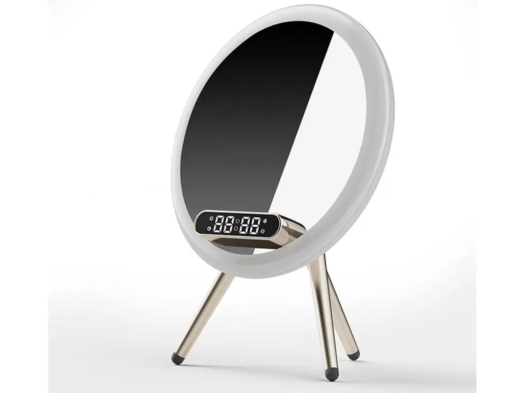 picture آینه رومیزی هوشمند شارژی و شارژر بی سیم چندکاره Lanlang Magic Mirror Q6