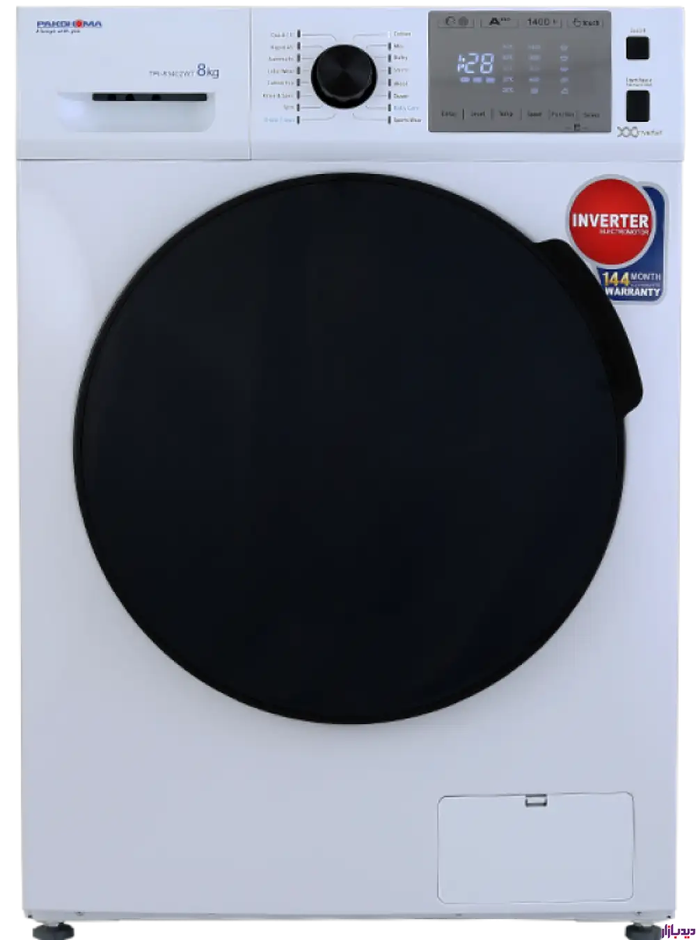 picture ماشین لباسشویی اتوماتیک پاکشوما TFI-85402 S نقره ای ظرفیت 8 کیلوگرم