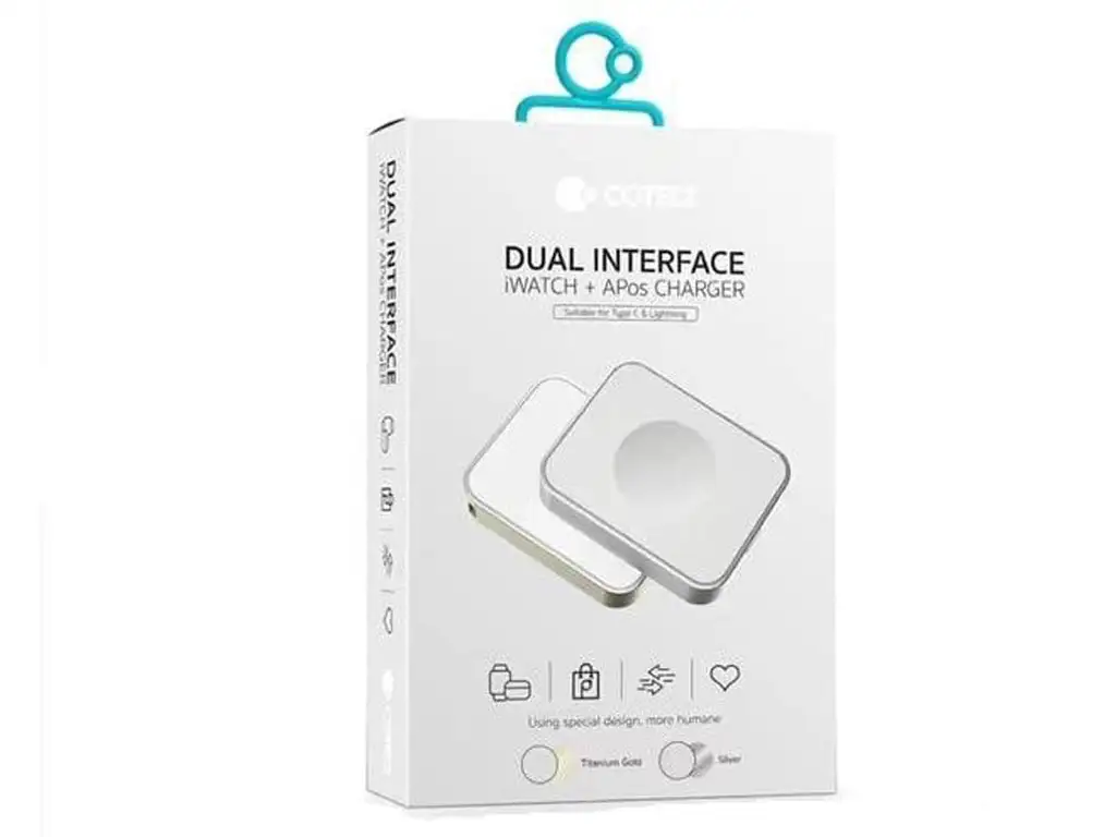 picture شارژر بی سیم اپل واچ و ایرپاد پرو 2 کوتسی Coteeci Dual Interface Apple Watch and Airpods Wireless Charger 26005