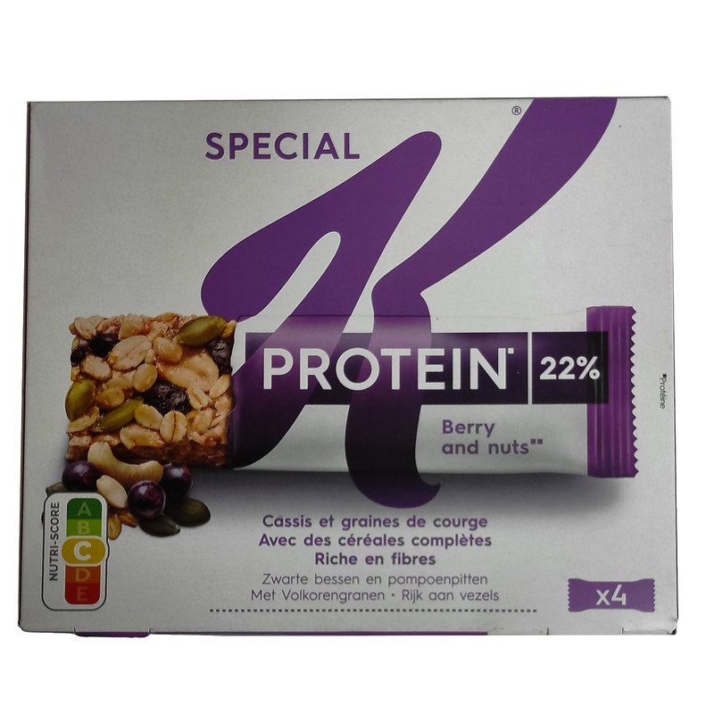 picture پروتئین بار با توت سیاه و دانه کدو اسپشیال کی کلاگز - 28 گرم بسته 4 عددی