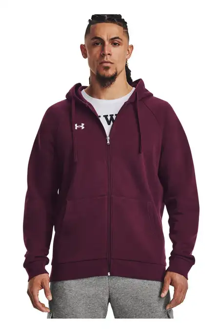 picture سوییشرت و هودی آندر ارمور با کد 777897078 ( Bordo Erkek Sweatshirt 1379767-600 UA Rival Fleece FZ Hood )