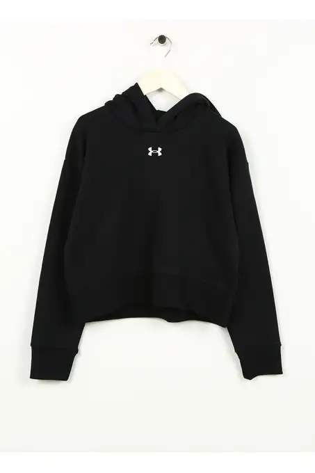 picture سوییشرت و هودی آندر ارمور با کد 778668281 ( Siyah Kız Çocuk Kapüşonlu Uzun Kollu Bol Kesim Düz Sweatshirt 1379517-001 UA Rival Flee )