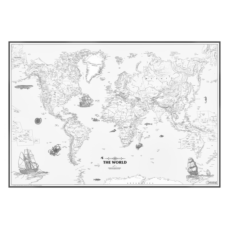 picture نقشه جهان انتشارات گیتاشناسی نوین کد 2001_BW