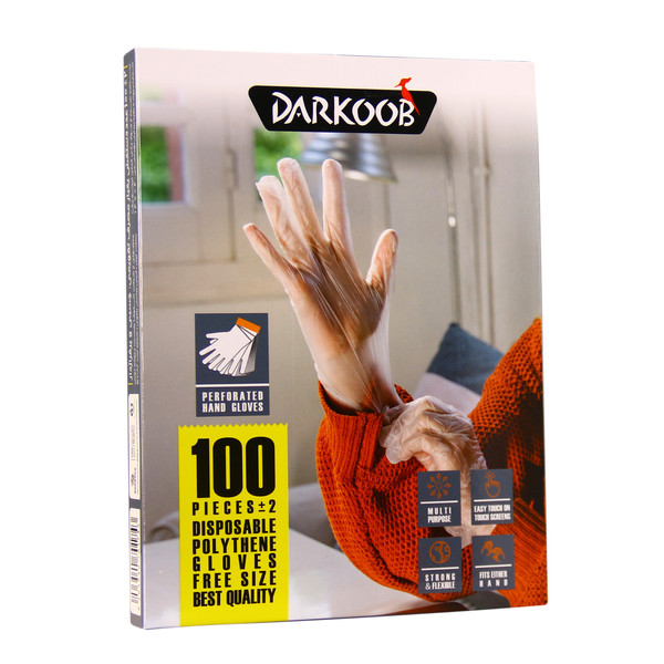 دستکش یکبار مصرف دارکوب مدل 91 بسته 100 عددی 101568