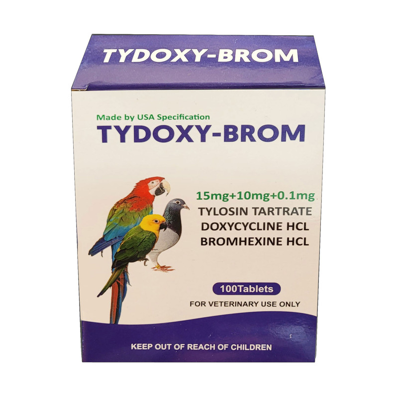 picture قرص ترکیبی پرندگان مدل Tydoxy brom بسته 100 عددی
