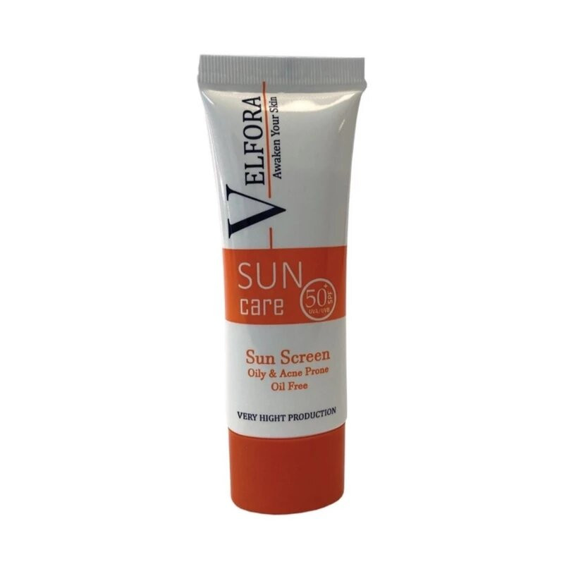 picture کرم ضد آفتاب بدون رنگ ولفرا SPF50 مدل prone مناسب پوست های چرب حجم 40 میلی لیتر