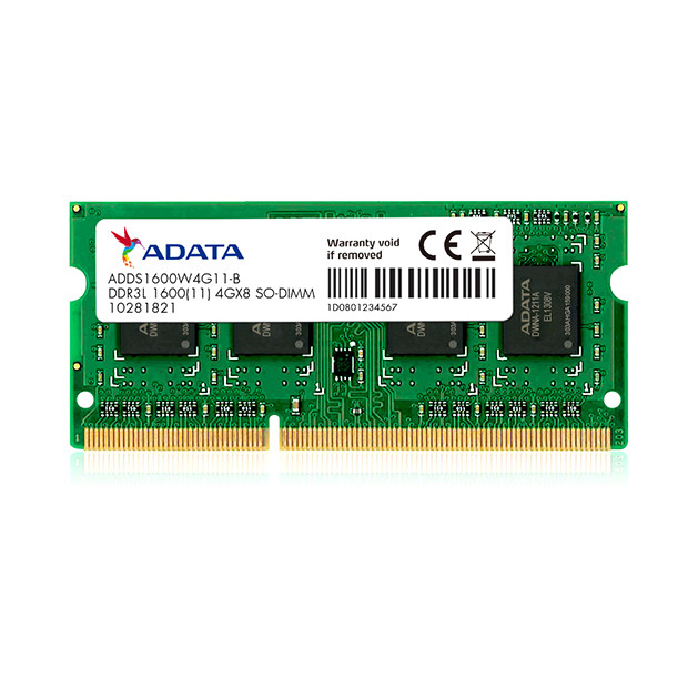 picture رم لپ تاپ  DDR3L تک کاناله 1600مگاهرتز ای دیتا مدل ADDS1600W4G11-S ظرفیت 4 گیگابایت