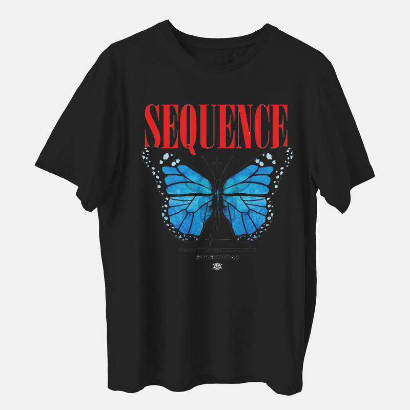 picture تی شرت آستین کوتاه دخترانه مدل butterfly کد z279