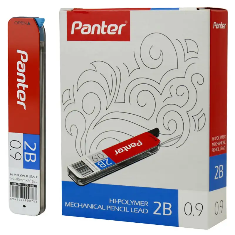 picture نوک مداد نوکی Panter PL209 0.9mm 2B بسته ۱۲ عددی