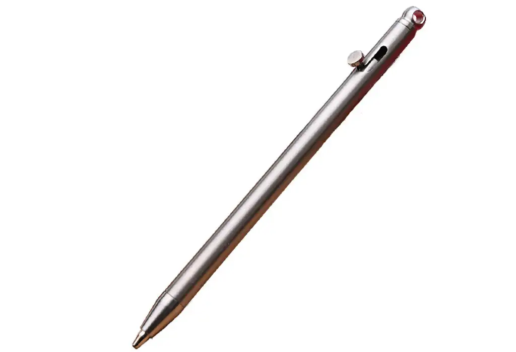 picture خودکار تیتانیومی قابل اتصال به جاکلیدی Creative pure titanium mini bolt pen EDC portable