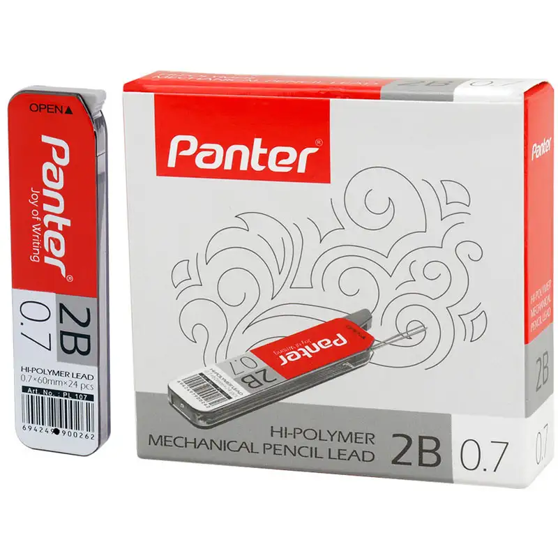 picture نوک مداد نوکی Panter PL107 0.7mm 2B بسته ۱۲ عددی