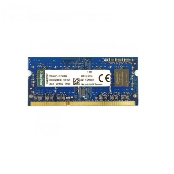 picture رم لپ تاپ DDR3L تک کاناله 1600 مگاهرتز CL11 کینگستون مدل KVR16LS11/BLUE PC3L ظرفیت 4 گیگابایت