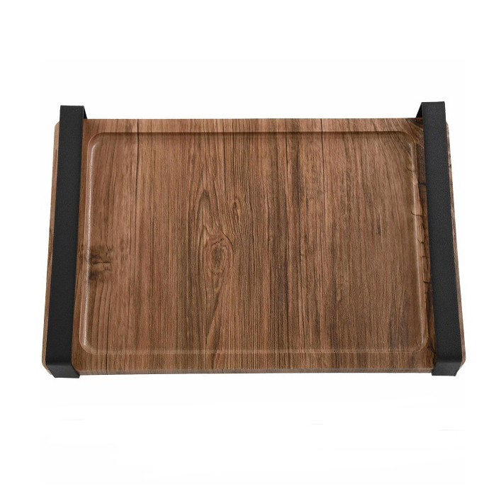 picture سینی رایکا مدل چوبی ضد آب دسته فلزی RM017