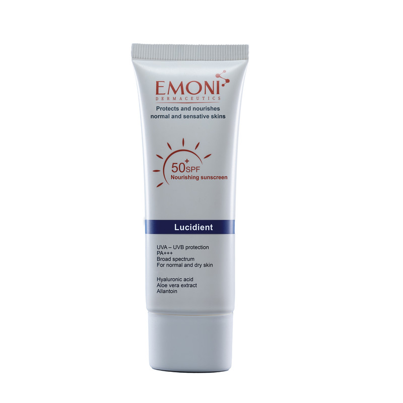 picture کرم ضد آفتاب بدون رنگ امونی SPF 50 مدل Nourishing مناسب برای پوست خشک و حساس حجم 50 میلی لیتر