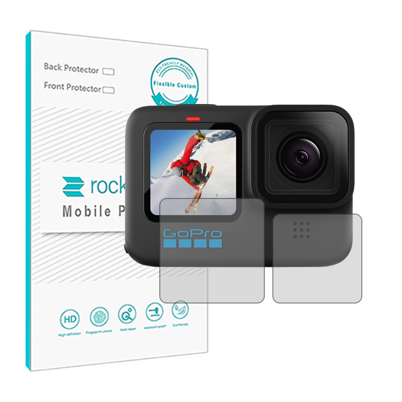 picture محافظ صفحه نمایش دوربین شفاف راک اسپیس مدل HyGEL مناسب برای دوربین عکاسی گو پرو hero 10 black
