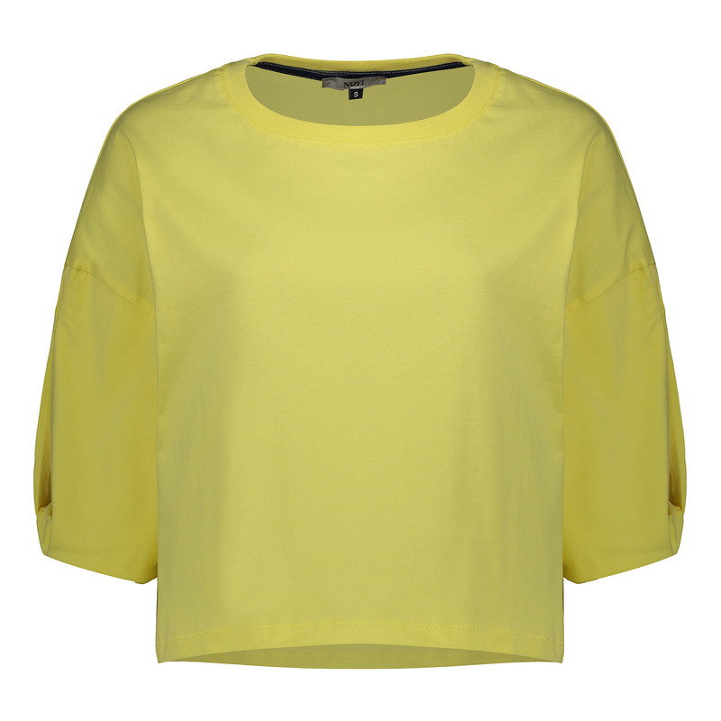 picture تی شرت آستین کوتاه زنانه نیزل مدل 0690-007 رنگ زرد