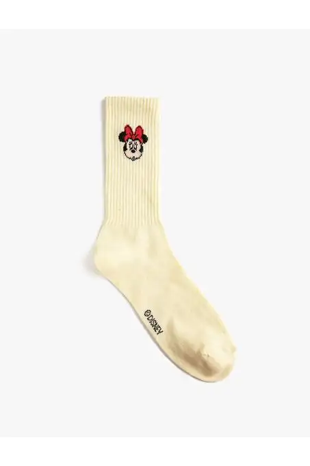 picture جوراب ساق بلند کوتون با کد 3WAK80202AA 4240915 ( Minnie Mouse Socks Licensed Printed )