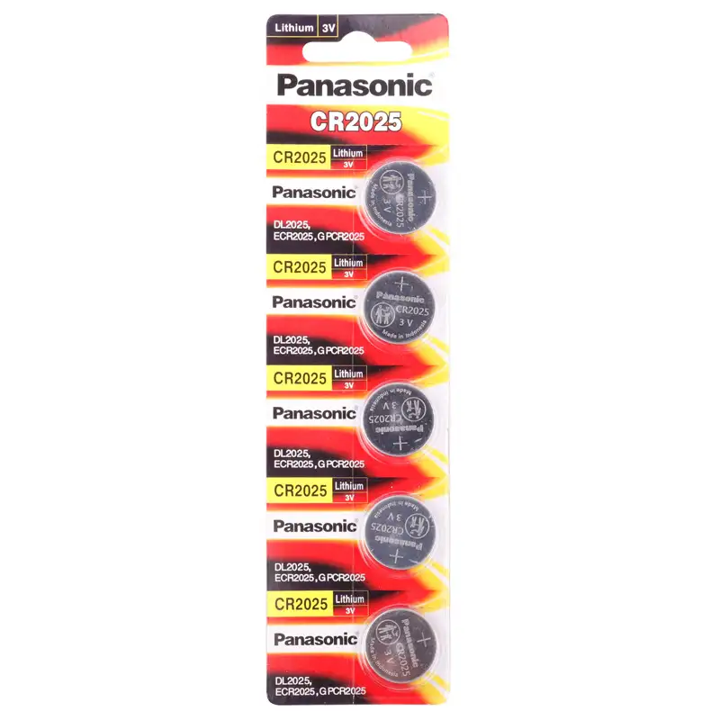 باتری سکه ای Panasonic CR2025 بسته ۵ عددی 11011171