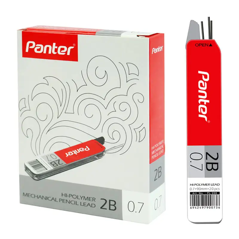 picture نوک مداد نوکی Panter PL208 0.7mm 2B بسته ۱۲ عددی