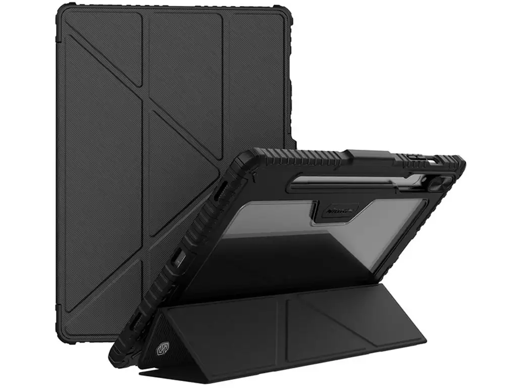 picture کیف محافظ بامپردار تبلت سامسونگ اس 9 پلاس نیلکین Nillkin Bumper Leather cover case Pro Multi-angle folding style Samsung Galaxy Tab S9 Plus