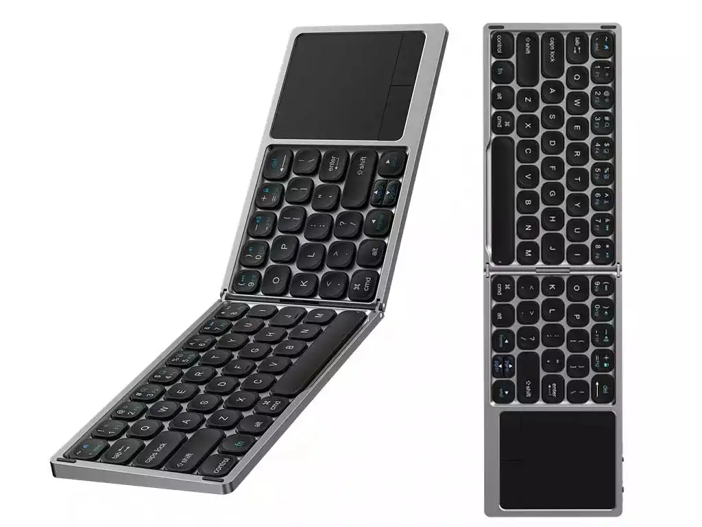 picture کیبورد بی سیم تاشو شارژی با تاچ پد ویوو WIWU Bluetooth Folding Keyboard Laptop FMK-04