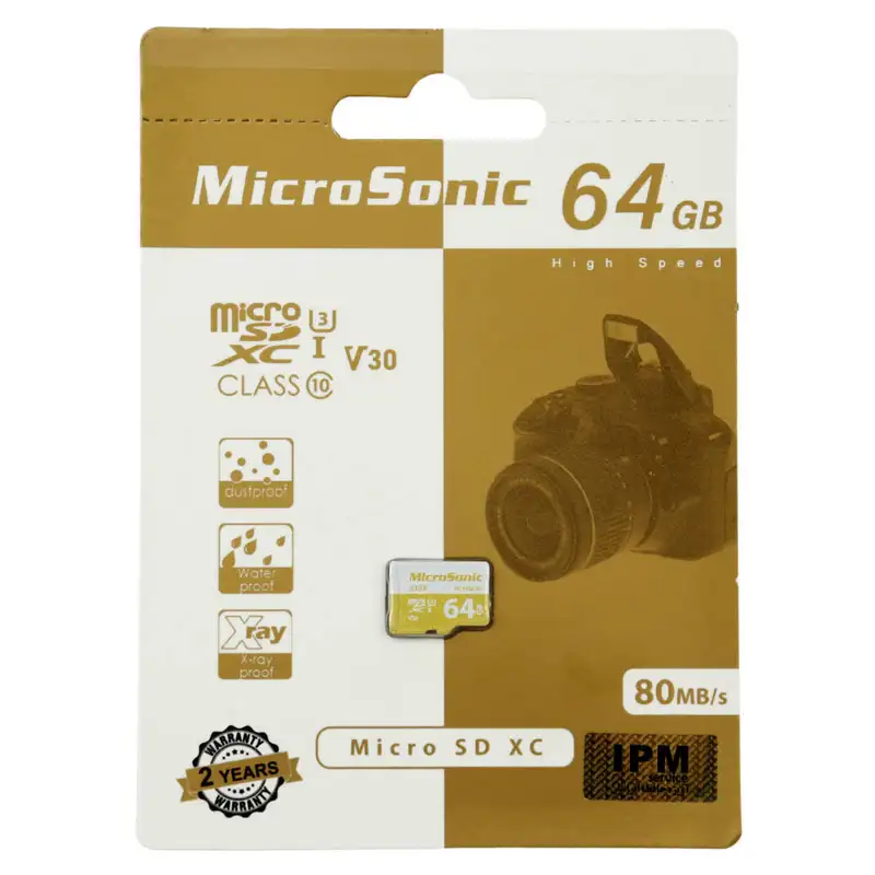 picture رم میکرو ۶۴ گیگ میکروسونیک MicroSonic 533X V30 U3 C10 80MB/s