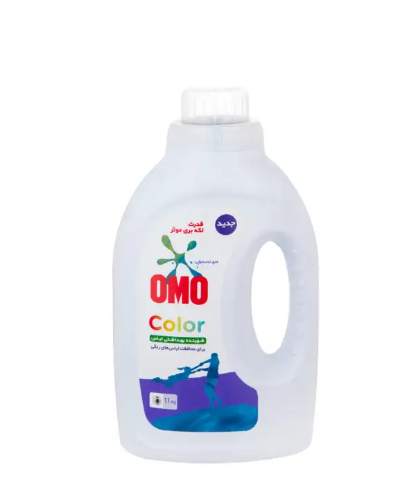 picture مایع ماشین لباسشویی اُمو Omo مناسب لباس های رنگی حجم 1.1 کیلوگرم
