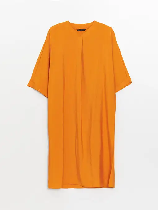 picture پیراهن روزمره ال سی وایکیکی با کد S4AJ92Z8-GJW ( Kadın V Yaka Düz Elbise )